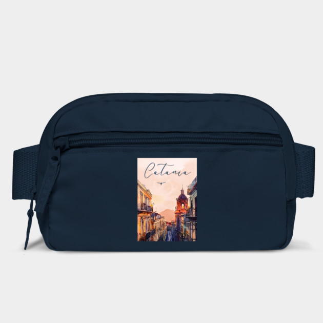 Catania Sicily Watercolor Print – Italian Seaside Travel Art by TuncGK