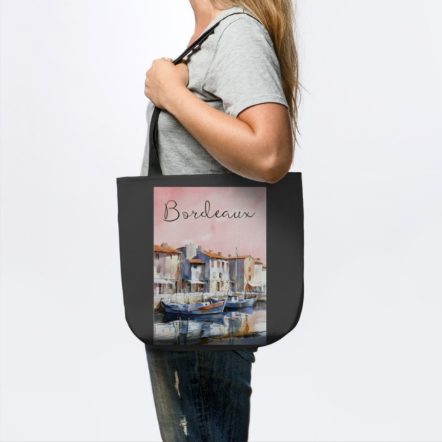 Bordeaux France Watercolor Art – European Travel City Poster by TuncGK