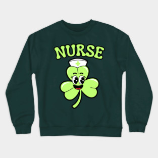 Nurse St Patricks Day Shamrock Crewneck Sweatshirt