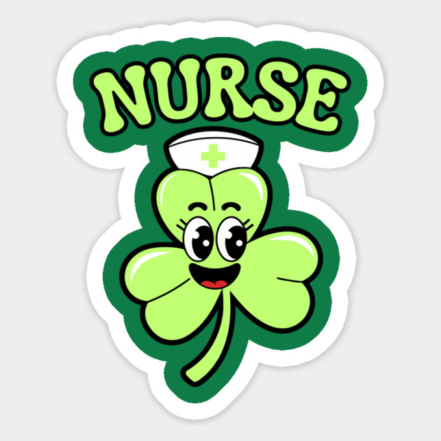 Nurse St Patricks Day Shamrock Magnet by Creatifly Graphic Tees