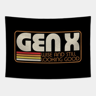 Gen X Vintage Quote - Retro Lettering Gift Tapestry