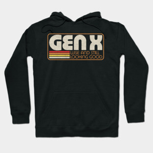 Gen X Vintage Quote - Retro Lettering Gift Hoodie