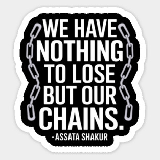 “We have nothing to lose but our chains.”  – Assata Shakur Magnet