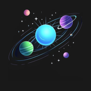 Solar System Vinyl Music T-Shirt