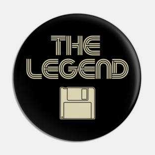 The Legend Diskette Retro Old School Tech Pin
