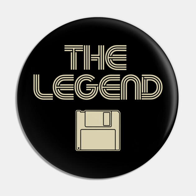 The Legend Diskette Retro Old School Tech Pin by Anticorporati