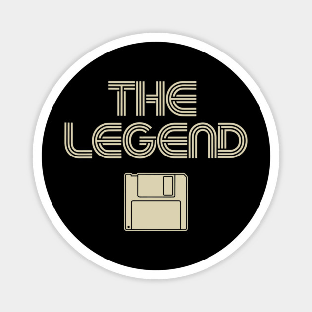 The Legend Diskette Retro Old School Tech Magnet by Anticorporati