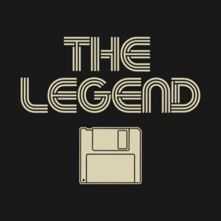 The Legend Diskette Retro Old School Tech T-Shirt