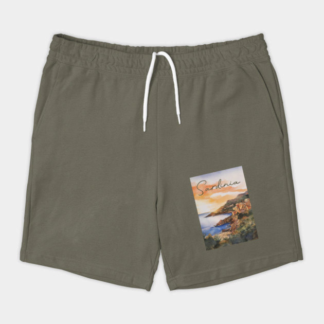 Sardinia Italy - Watercolor Sunset - Tourist Souvenir by TuncGK