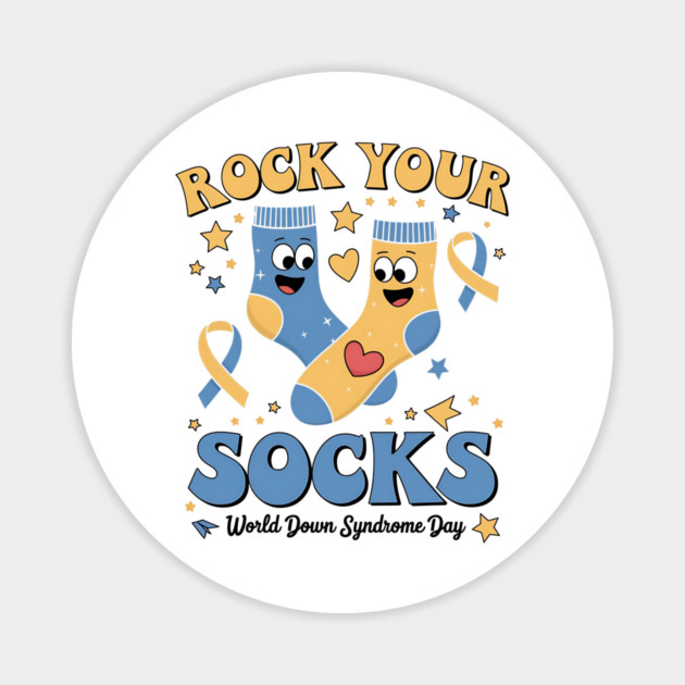 Rock Your Socks – World Down Syndrome Awareness Day Magnet by ArtistTee ⭐⭐⭐⭐⭐