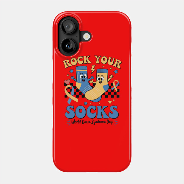 World Down Syndrome Awareness Day Rock Your Socks Phone Case by ArtistTee ⭐⭐⭐⭐⭐