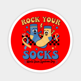 World Down Syndrome Awareness Day Rock Your Socks Magnet