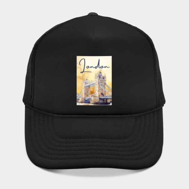 London Watercolor Skyline Print – Artistic City Travel Poster by TuncGK