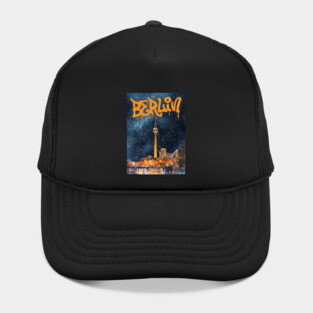 Berlin Graffiti Skyline Art – Urban Travel Print Hat