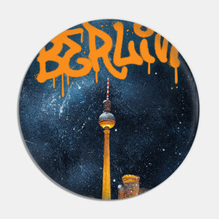 Berlin Graffiti Skyline Art – Urban Travel Print Pin