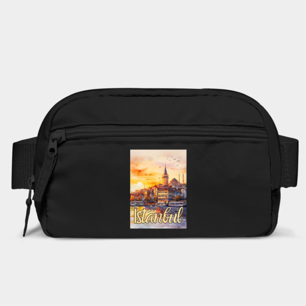 Istanbul Sunset Skyline Print – Warm Toned Travel Art by TuncGK