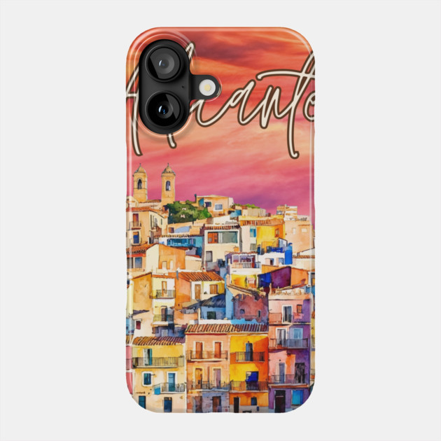 Alicante Vibrant Travel Poster – Colorful Spain Art Print Phone Case by TuncGK