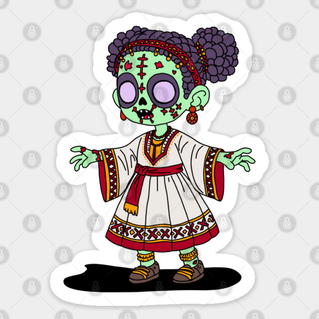 Cute Ethiopian Zombie Sticker by H. R. Sinclair