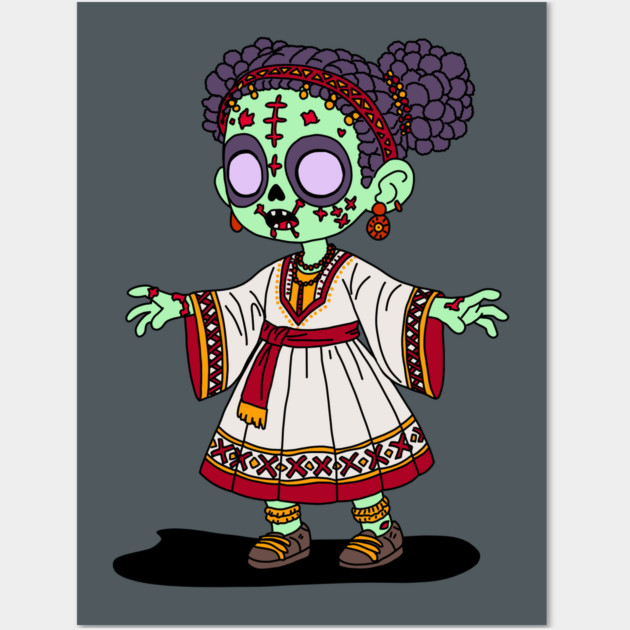 Cute Ethiopian Zombie Wall Art by H. R. Sinclair