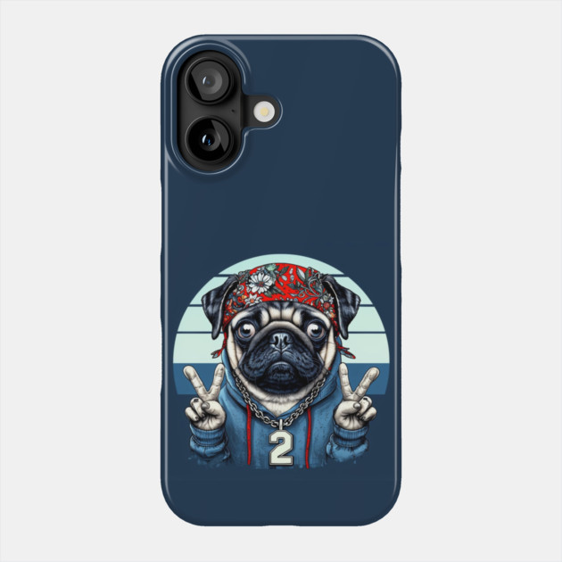 Pug Life: Urban Swagger Pug Boss Phone Case by Steve
