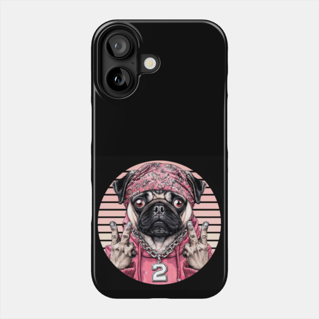 Pug Life: Urban Swagger Pug Boss Phone Case by Steve