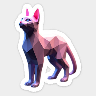 3D Cat Sticker