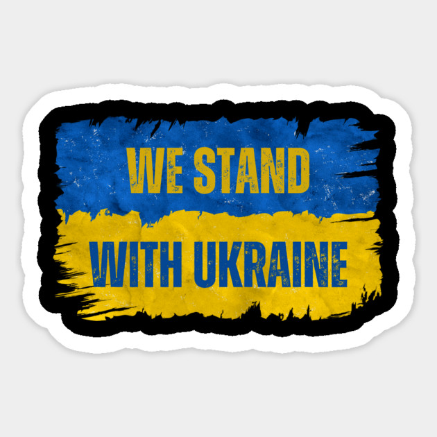 We Stand With Ukraine Magnet by Creatifly Graphic Tees