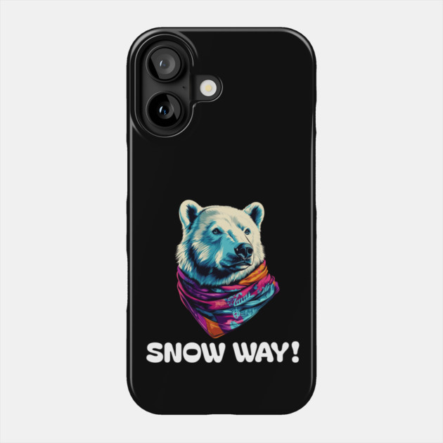 Snow Way: Arctic Chic Polar Bear Cool Phone Case by Steve