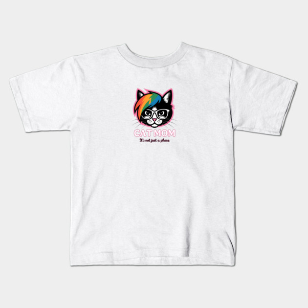 Emo Cat Mom - It's not just a phase Kids T-Shirt by Pete the Cat Guy