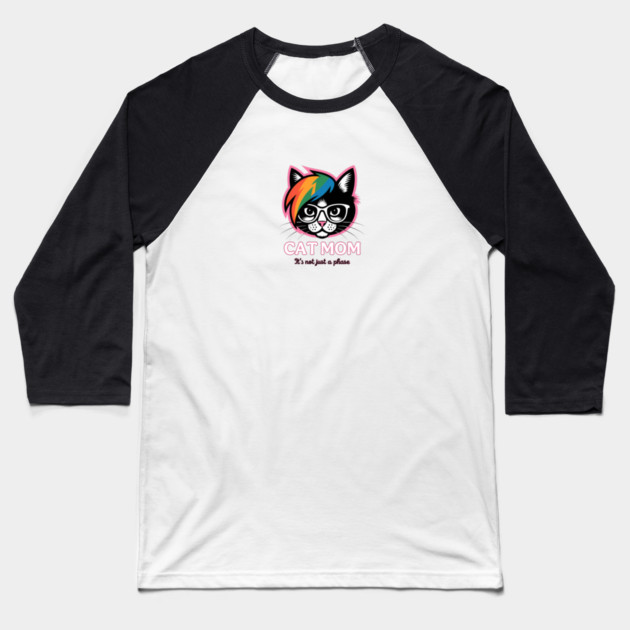 Emo Cat Mom - It's not just a phase Baseball T-Shirt by Pete the Cat Guy