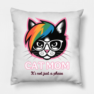 Emo Cat Mom - It's not just a phase Pillow