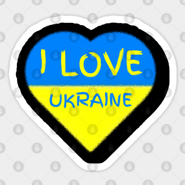 I Love Ukraine Sticker by Creatifly Graphic Tees