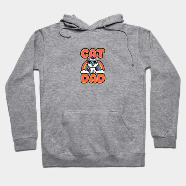 Rainbow Cat Dad Hoodie by Pete the Cat Guy