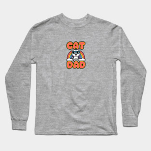 Rainbow Cat Dad Long Sleeve T-Shirt
