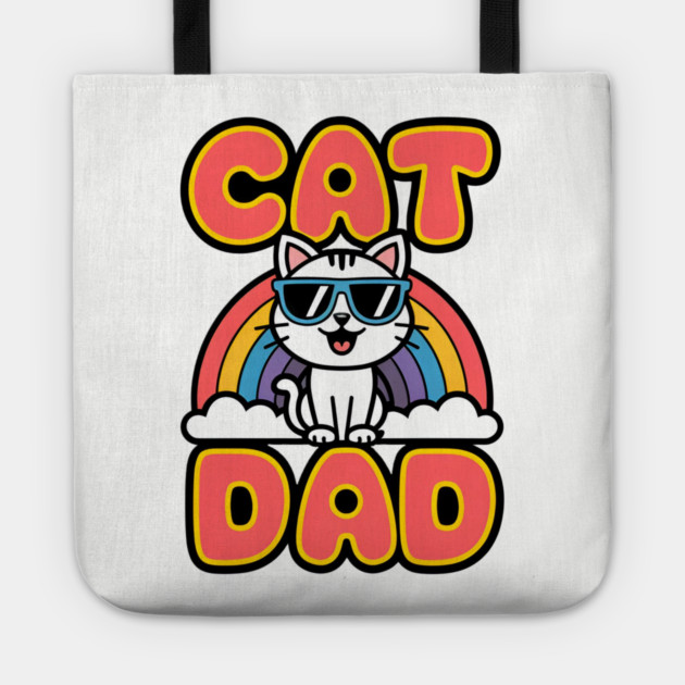 Rainbow Cat Dad Tote by Pete the Cat Guy