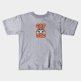 Rainbow Cat Dad Kids T-Shirt