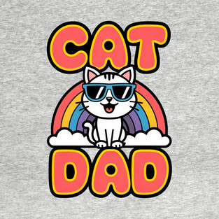 Rainbow Cat Dad T-Shirt