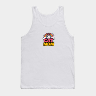 Rainbow Cat Mom Tank Top
