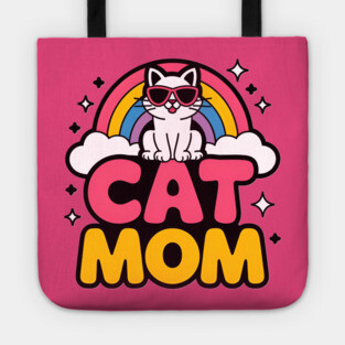 Rainbow Cat Mom Tote