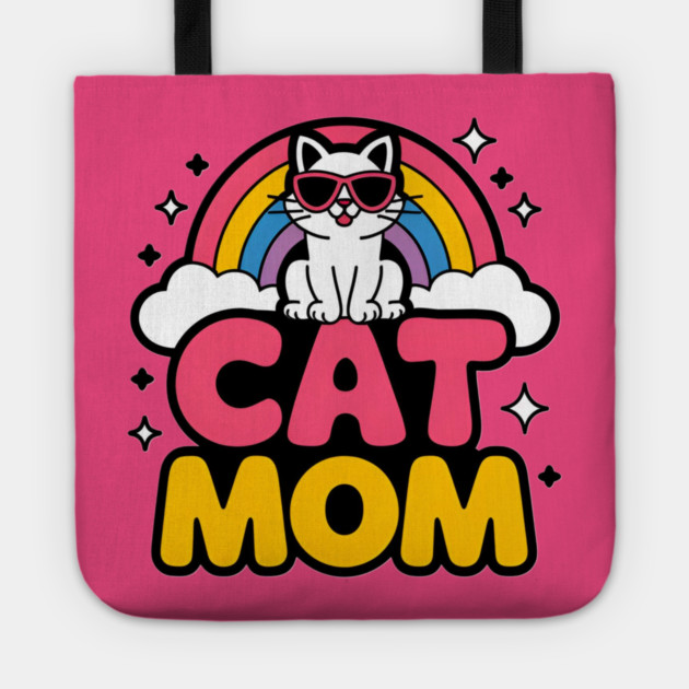 Rainbow Cat Mom Tote by Pete the Cat Guy