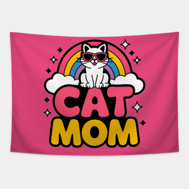Rainbow Cat Mom Tapestry by Pete the Cat Guy