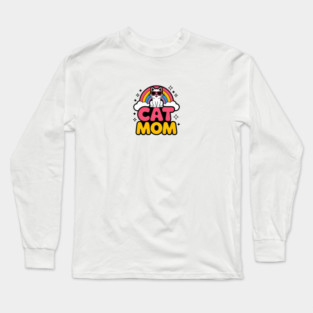 Rainbow Cat Mom Long Sleeve T-Shirt