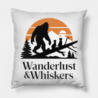 Wanderlust & Whiskers Pillow