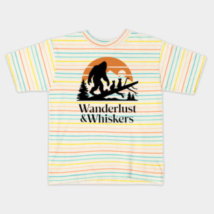 Wanderlust & Whiskers Kids T-Shirt