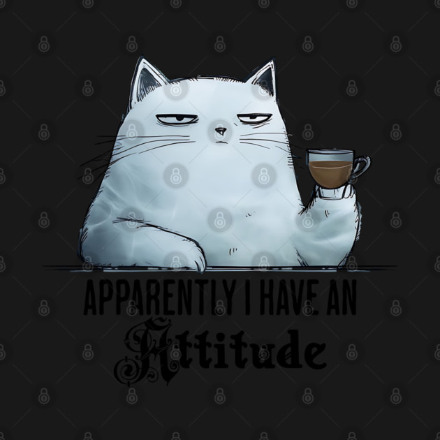 Apparently I Have An Attitude, funny snarky sarcastic cat by Luxinda