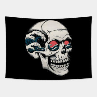 Tides of Mortality Skull Tapestry