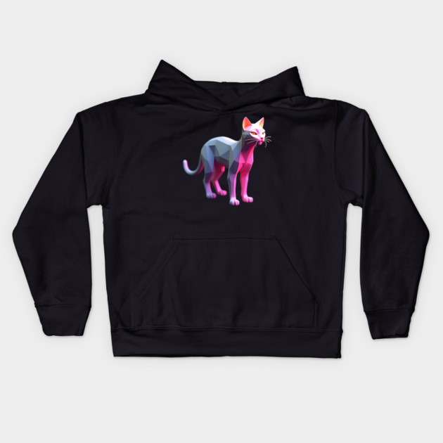 Computer Graphics Cat Kids Hoodie by animegirlnft