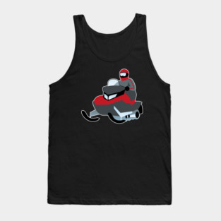 Red Snowmobile Tank Top