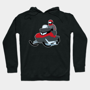 Red Snowmobile Hoodie