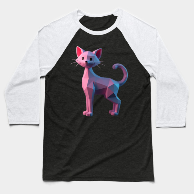 Cute Cat VR 3D Baseball T-Shirt by animegirlnft